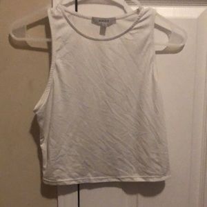 White cropped tank top